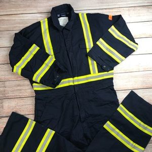 Reflective work coveralls